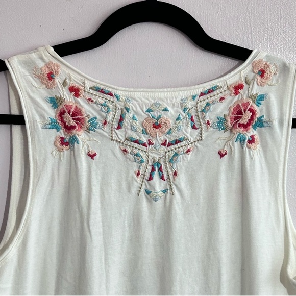 Johnny Was Embroidered Cotton Tank Dress - Picture 7 of 11